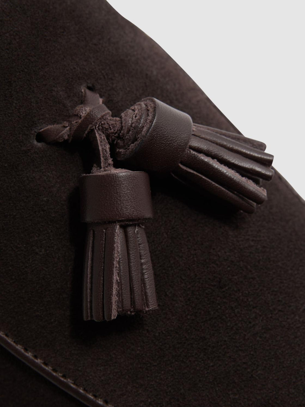 Reiss Formal Shoes | Windsor Suede Tassel Loafers Chocolate - Men