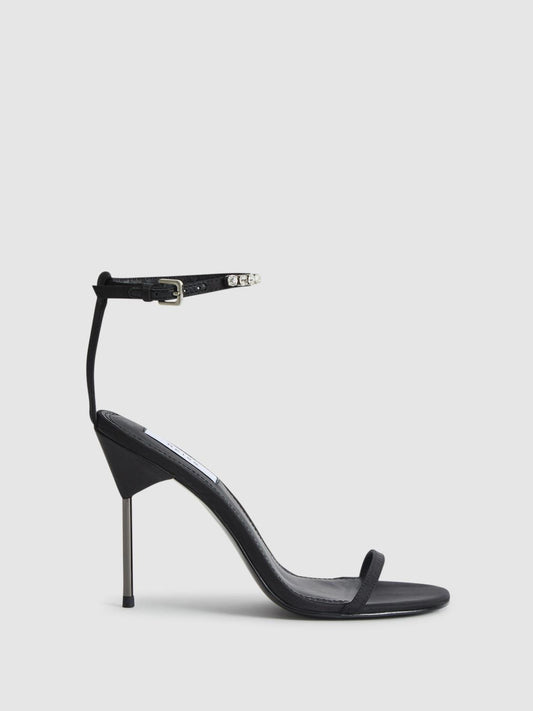 Reiss Heels | Carey Strappy Pin Heel Sandals Black - Women