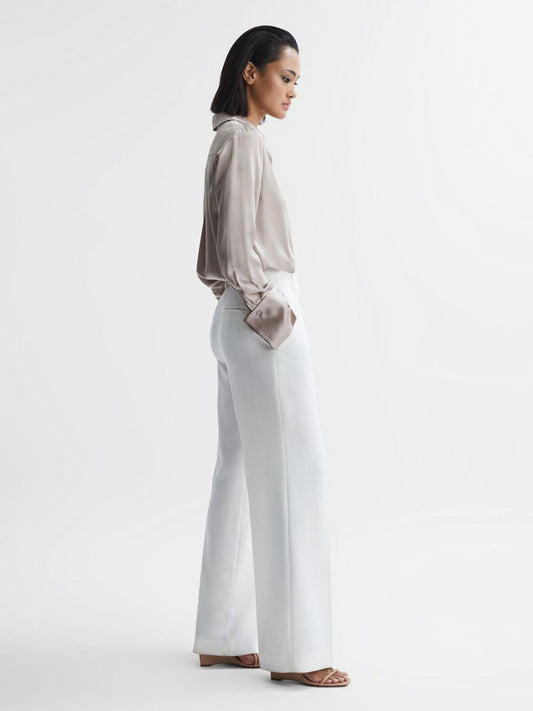 Reiss Heels | Cassie Leather Strappy Wedge Heels Nude - Women