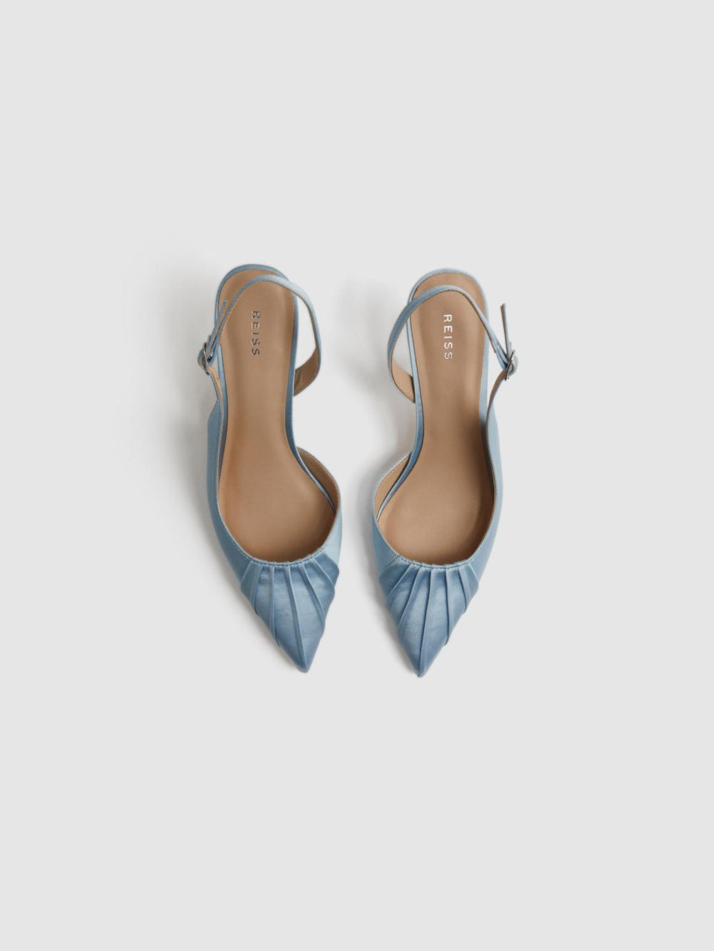 Reiss Heels | Cecily Pointed Court Shoes Blue - Women