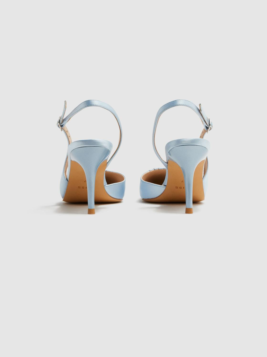 Reiss Heels | Cecily Pointed Court Shoes Blue - Women