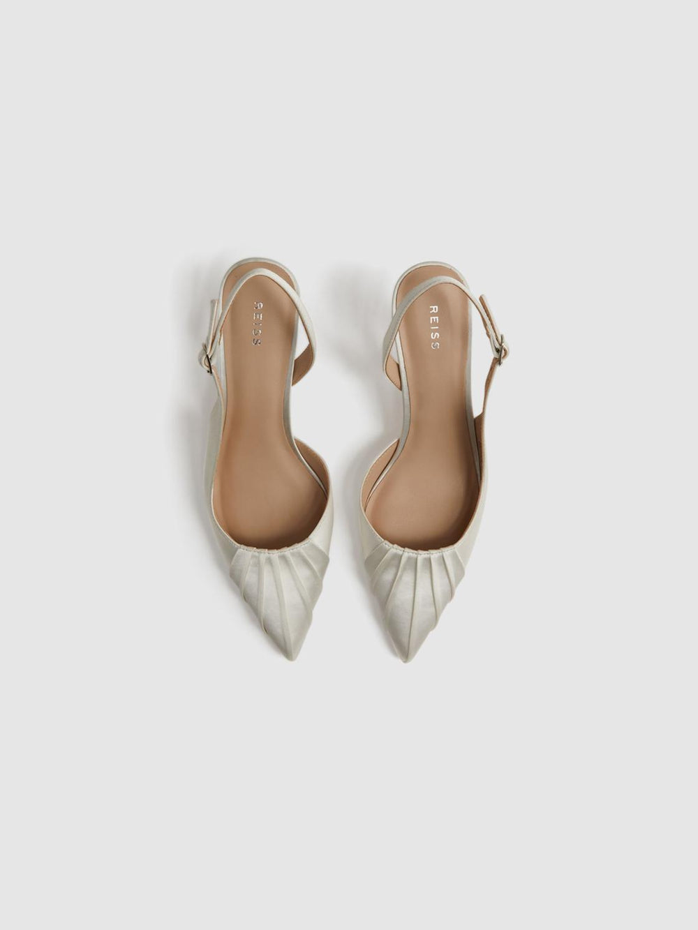 Reiss Heels | Cecily Pointed Court Shoes Off White - Women