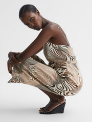 Reiss Heels | Daisey Strappy Wedge Heels Black - Women