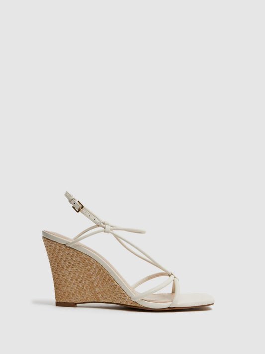 Reiss Heels | Daisey Strappy Wedge Heels Black - Women