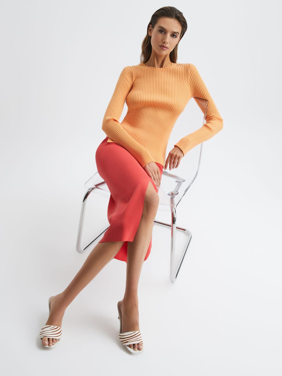 Reiss Heels | Dania Open Toe Leather Heeled Mules Off White - Women