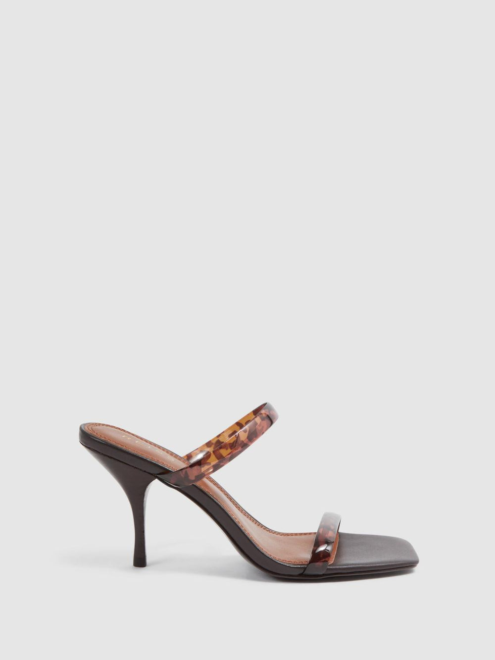 Reiss Heels | Emery Tortoiseshell Double Strap Heels Tortoise - Women