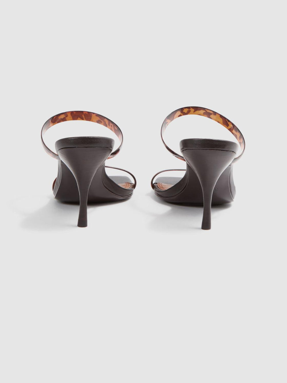 Reiss Heels | Emery Tortoiseshell Double Strap Heels Tortoise - Women