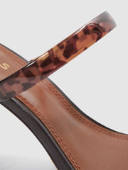 Reiss Heels | Emery Tortoiseshell Double Strap Heels Tortoise - Women
