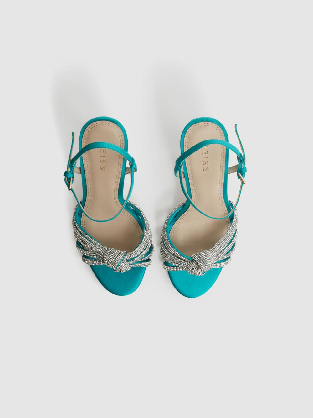 Reiss Heels | Estel Embellished Heeled Sandals Blue - Women