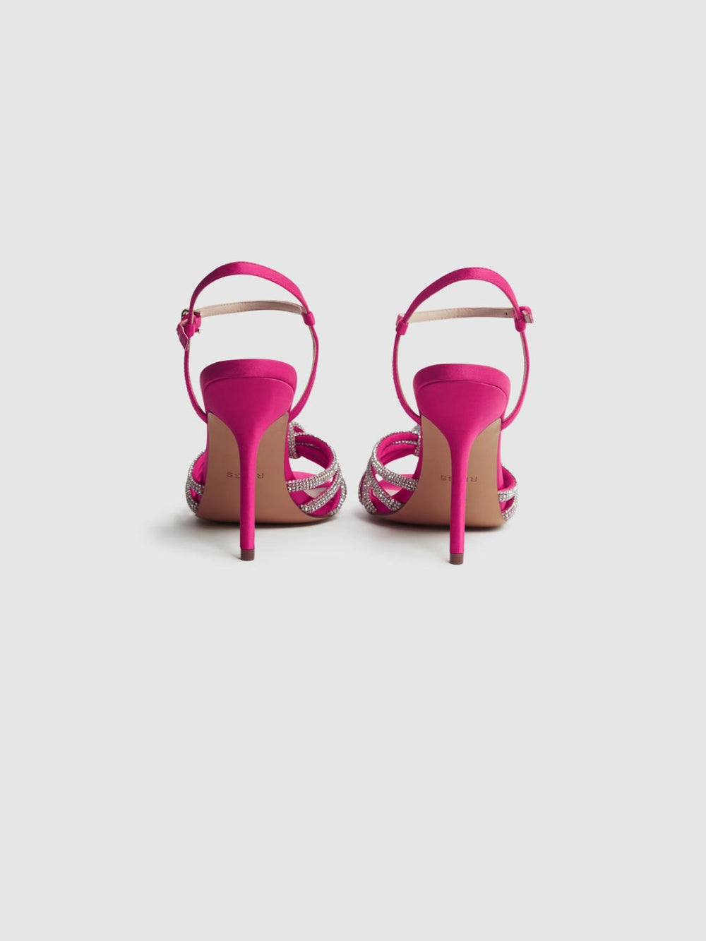 Reiss Heels | Estel Embellished Heeled Sandals Pink - Women