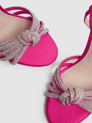 Reiss Heels | Estel Embellished Heeled Sandals Pink - Women