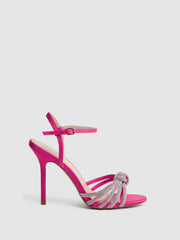 Reiss Heels | Estel Embellished Heeled Sandals Pink - Women