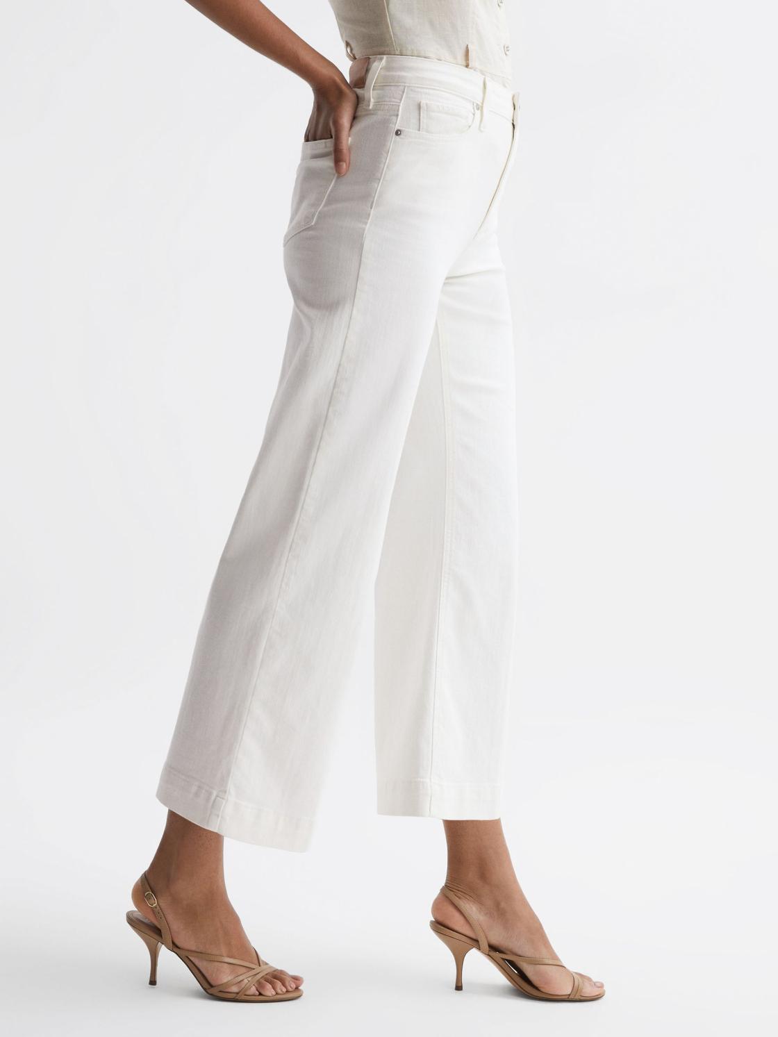 Reiss Jeans | Anessa Paige High Rise Flared Jeans Ecru - Women