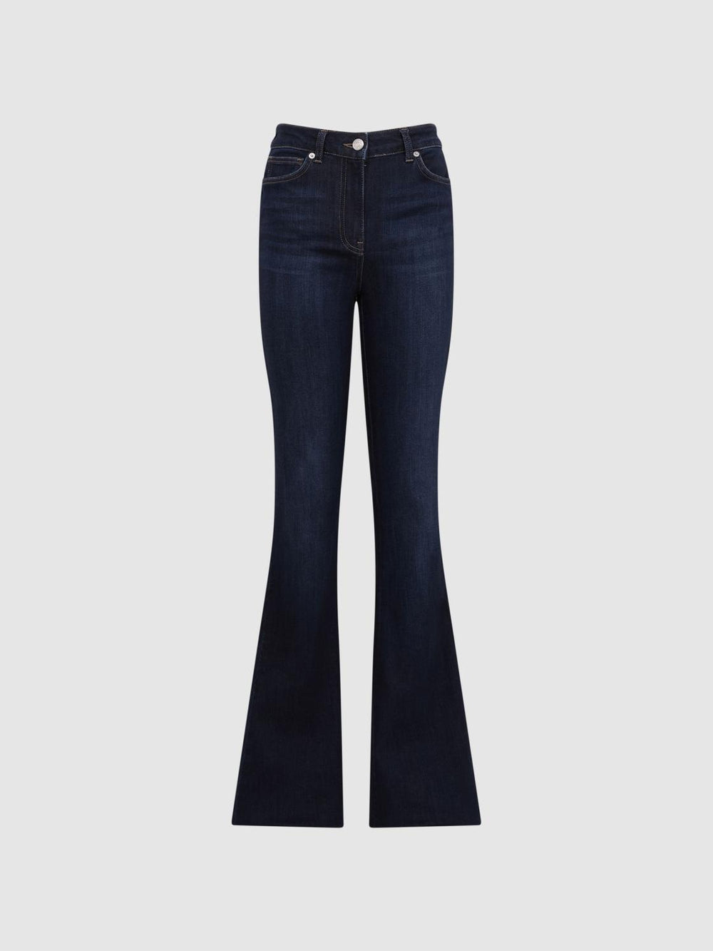 Reiss Jeans | Beau High Rise Skinny Flared Jeans Dark Indigo - Women