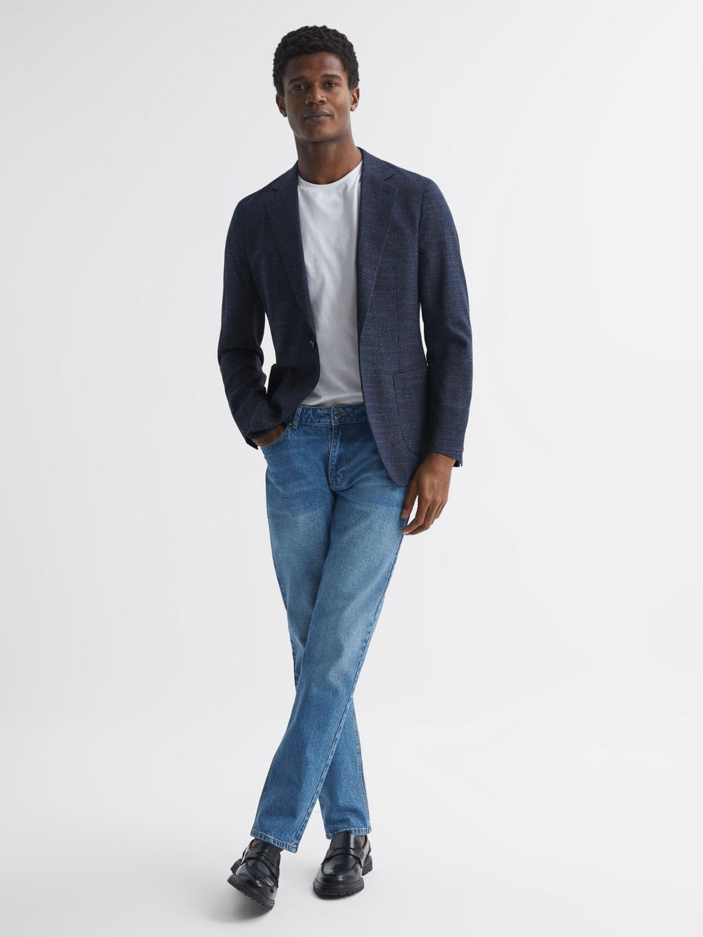 Reiss Jeans | Calik Tapered Slim Fit Jeans Washed Blue - Men