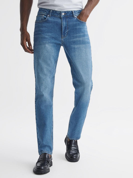 Reiss Jeans | Calik Tapered Slim Fit Jeans Washed Blue - Men