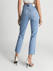 Reiss Jeans | Cindy Paige Cindy Straight Leg Raw Hem Jeans Pale Blue - Women