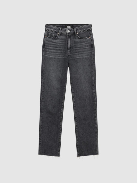 Reiss Jeans | Cindy Paige Cindy Straight Leg Raw Hem Jeans Washed Black - Women