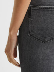 Reiss Jeans | Cindy Paige Cindy Straight Leg Raw Hem Jeans Washed Black - Women