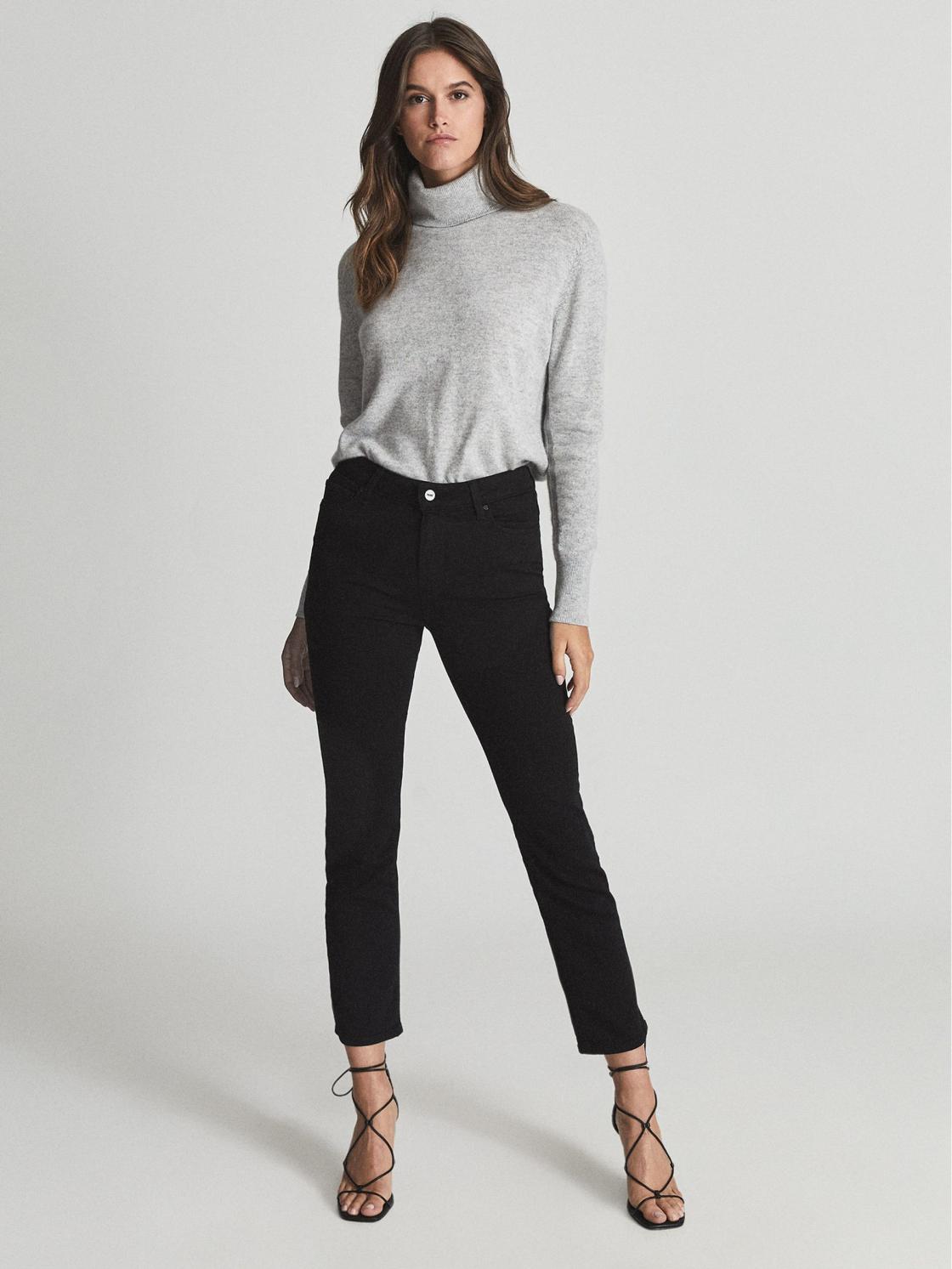Reiss Jeans | Cindy Paige High Rise Slim Fit Jeans Black - Women