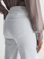 Reiss Jeans | Cindy Paige Straight Leg High Rise Jeans Crisp White - Women