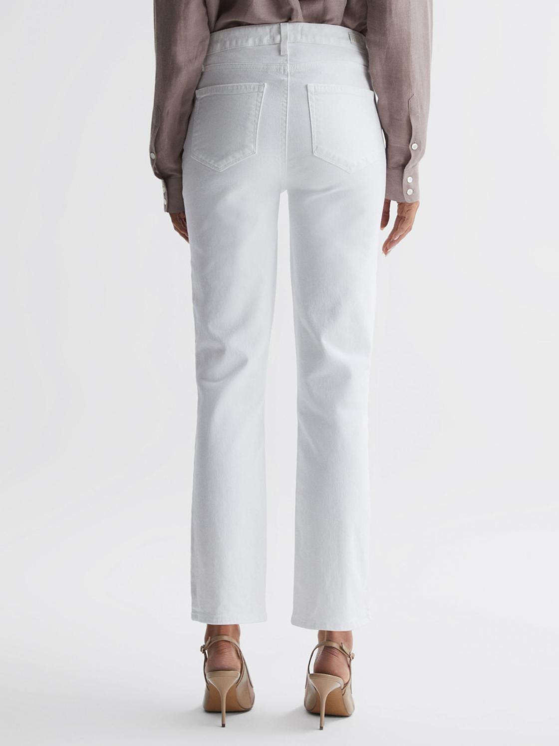 Reiss Jeans | Cindy Paige Straight Leg High Rise Jeans Crisp White - Women