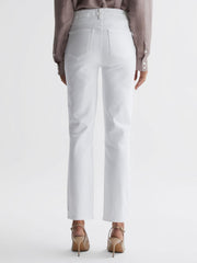Reiss Jeans | Cindy Paige Straight Leg High Rise Jeans Crisp White - Women