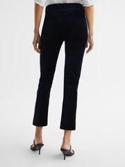 Reiss Jeans | Cindy Twisted Seam Velvet Jeans Dark Navy - Women