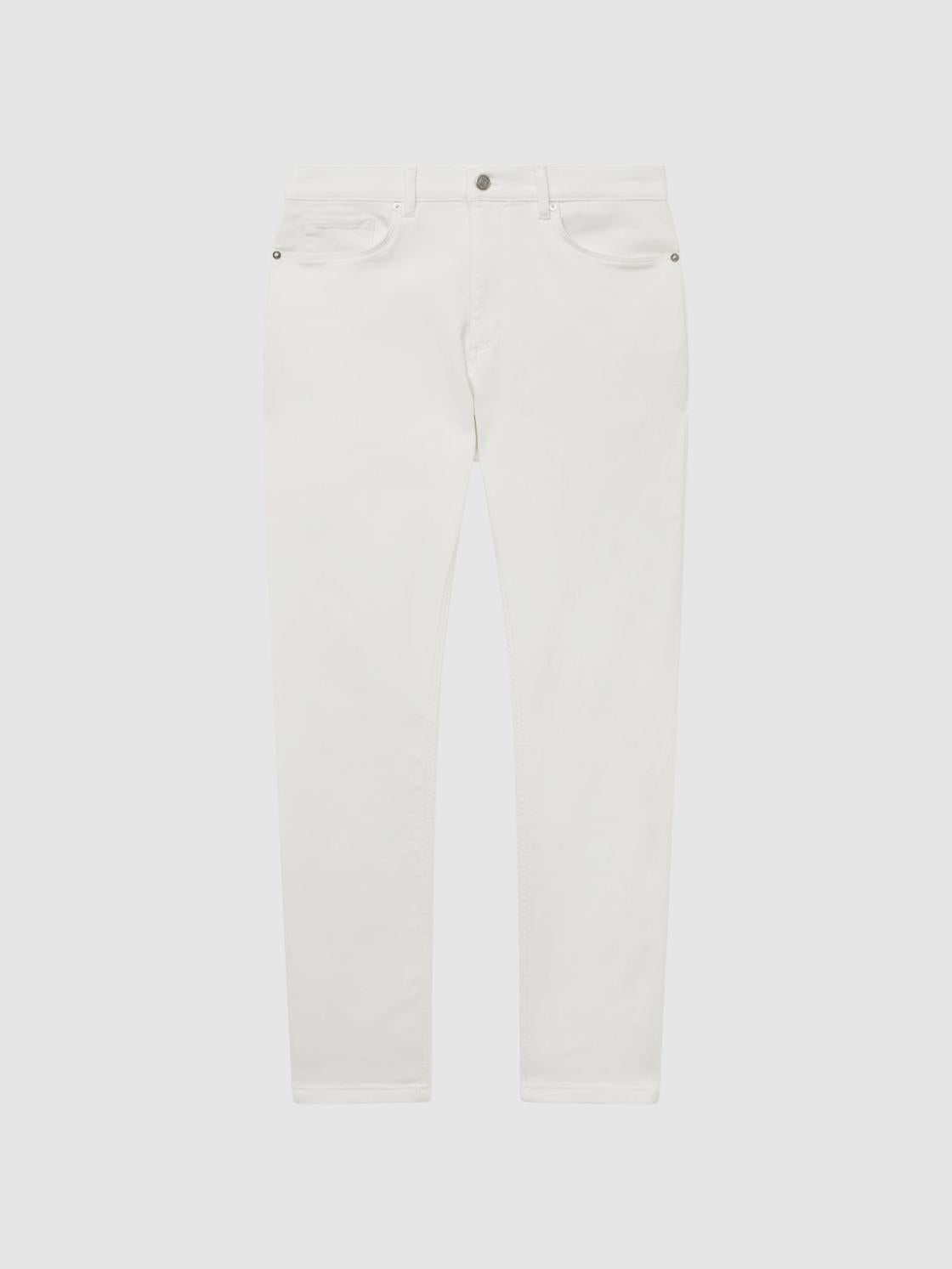 Reiss Jeans | Dover Slim Fit Brushed Jeans White - Men