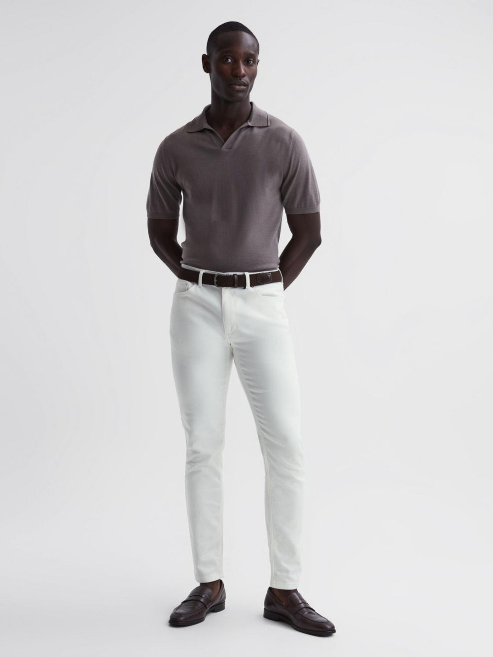 Reiss Jeans | Dover Slim Fit Brushed Jeans White - Men