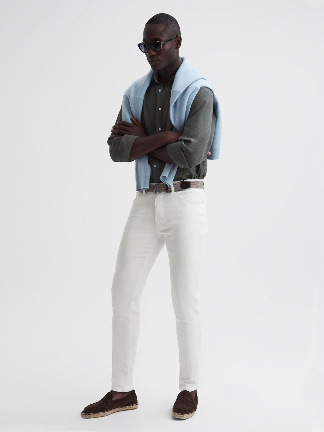 Reiss Jeans | Dover Slim Fit Brushed Jeans White - Men