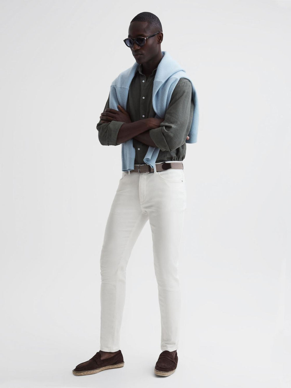 Reiss Jeans | Dover Slim Fit Brushed Jeans White - Men