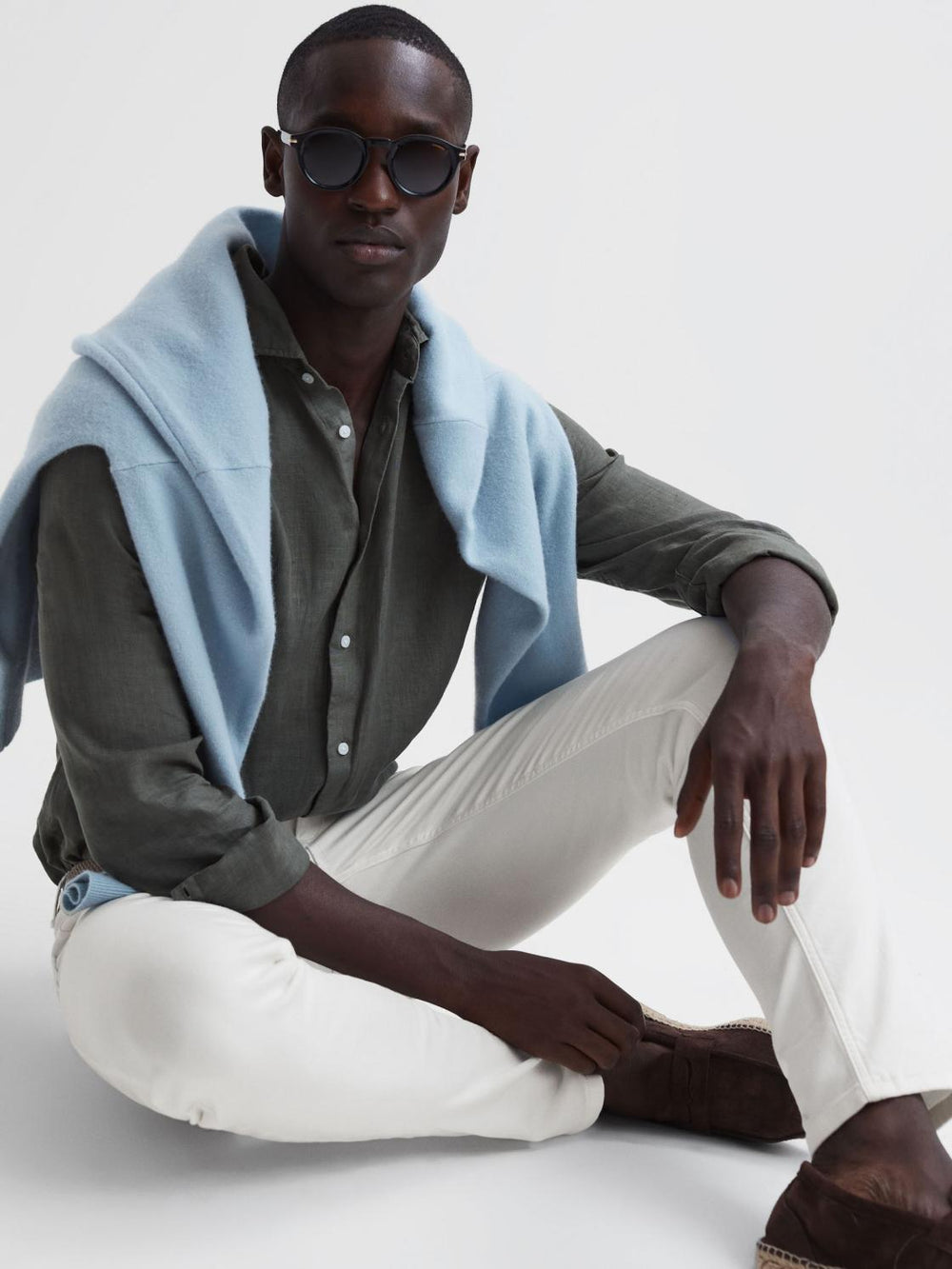 Reiss Jeans | Dover Slim Fit Brushed Jeans White - Men