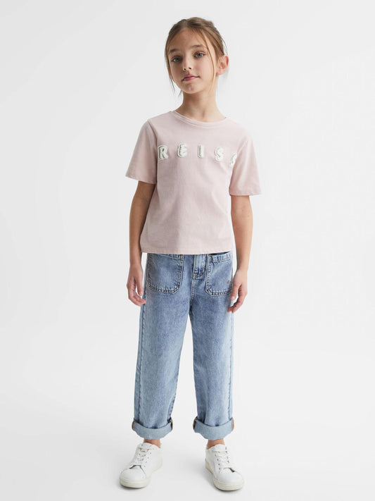 Reiss Jeans | Elodie High Rise Washed Jeans Blue - Children