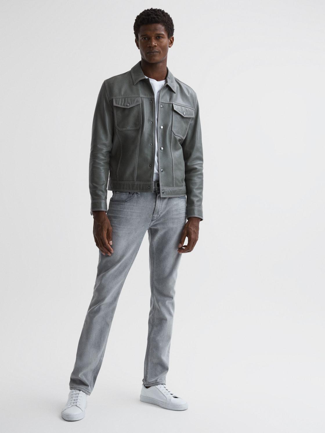 Reiss Jeans | Federal Paige Regular Fit Straight Leg Jeans Delgado - Men