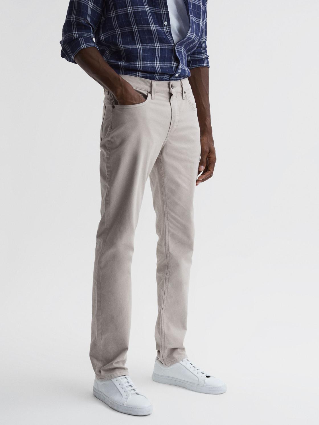 Reiss Jeans | Federal Paige Regular Fit Straight Leg Jeans Oyster - Men