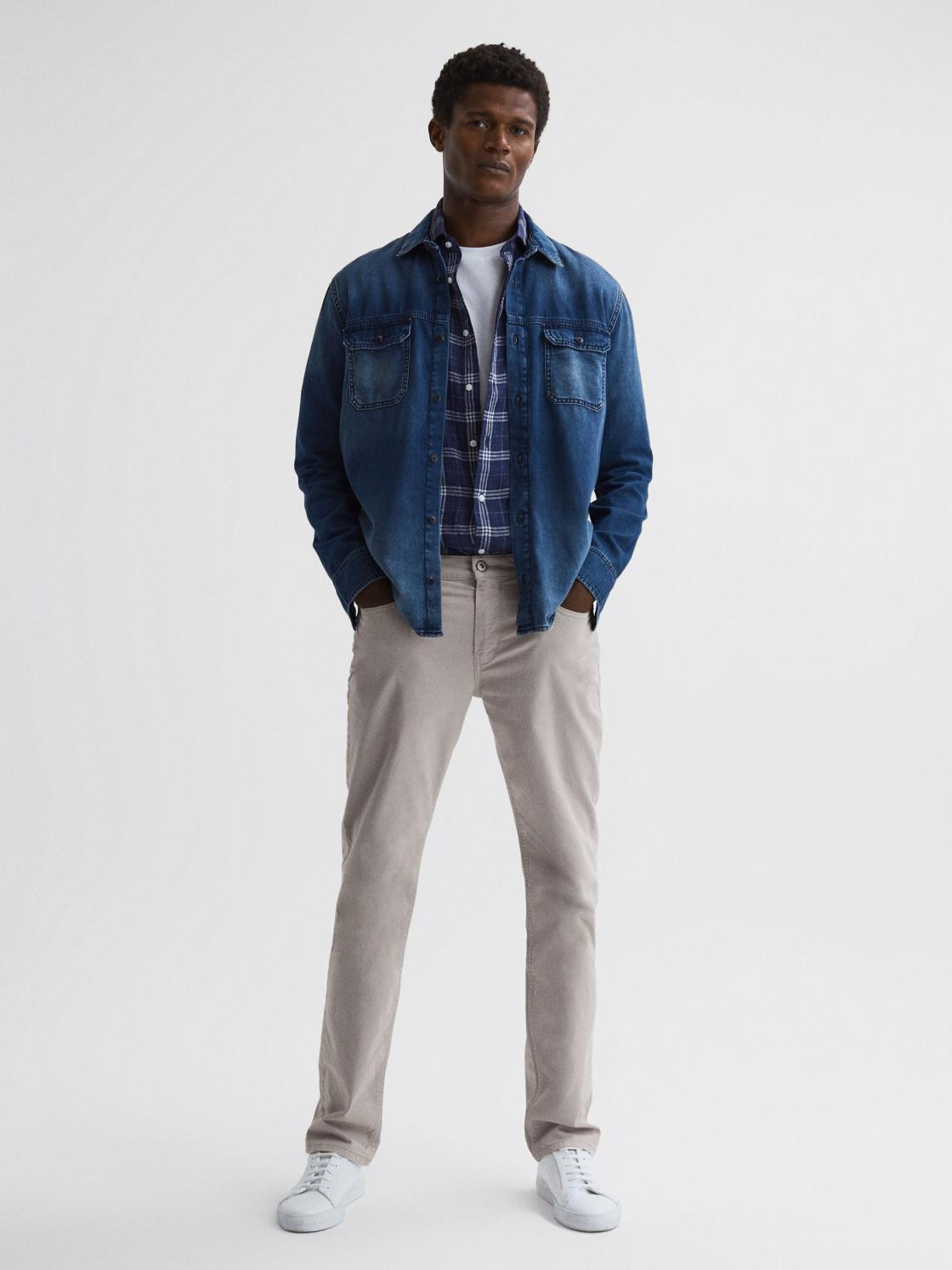 Reiss Jeans | Federal Paige Regular Fit Straight Leg Jeans Oyster - Men