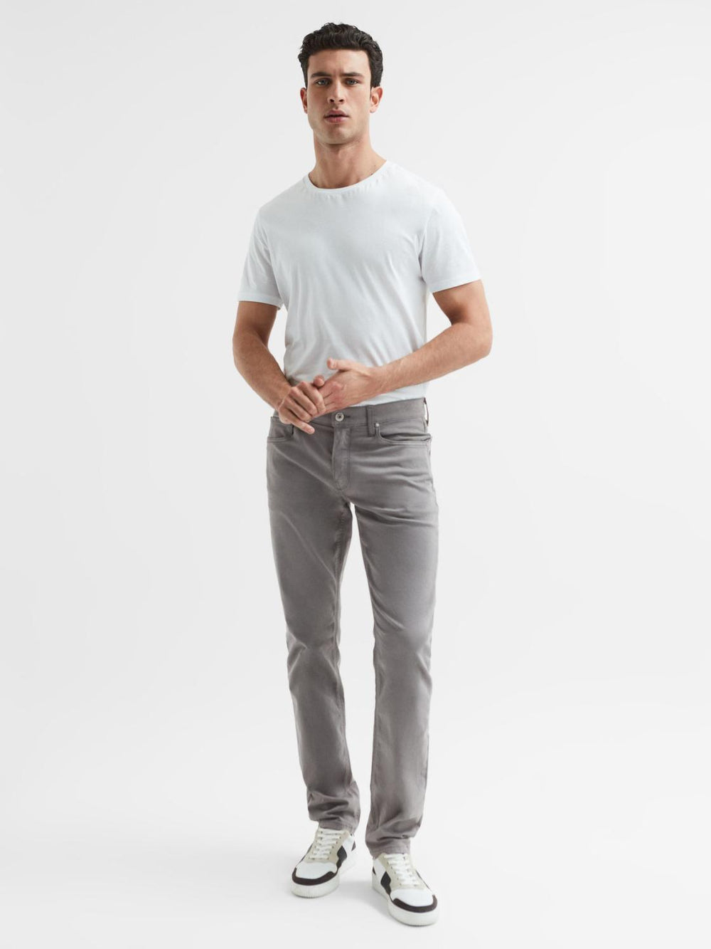 Reiss Jeans | Federal Paige Slim Fit Straight Leg Jeans Brushed Nickel - Men