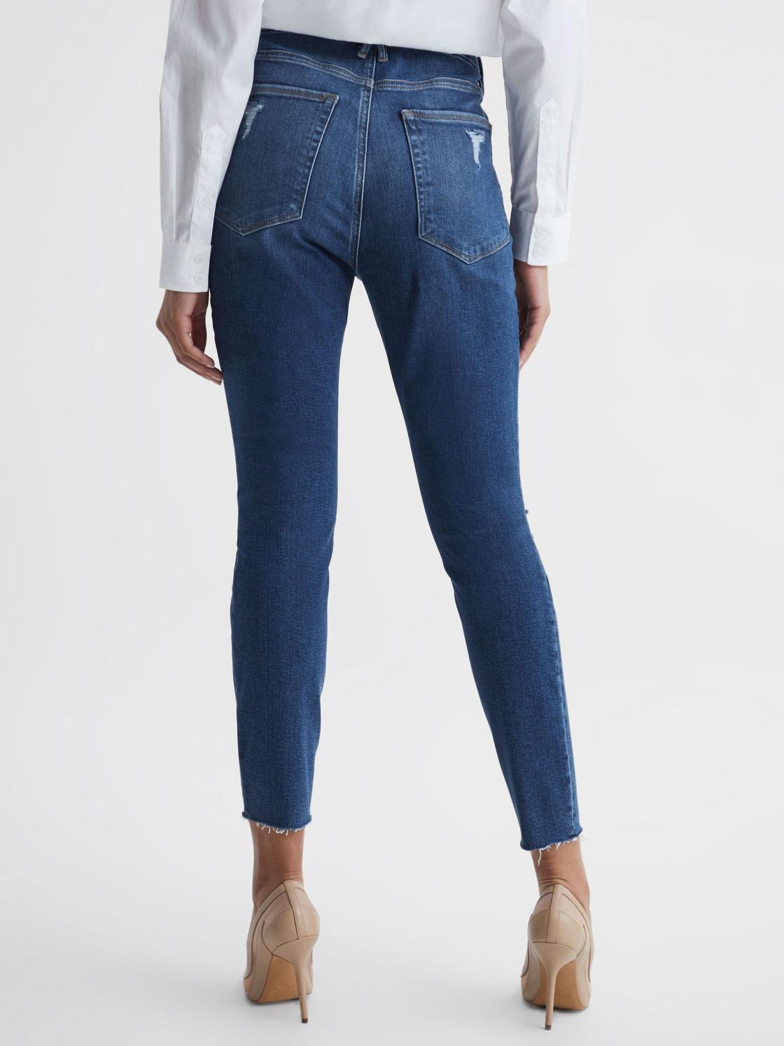 Reiss Jeans | Good American Cropped Skinny Jeans Dark Blue - Women