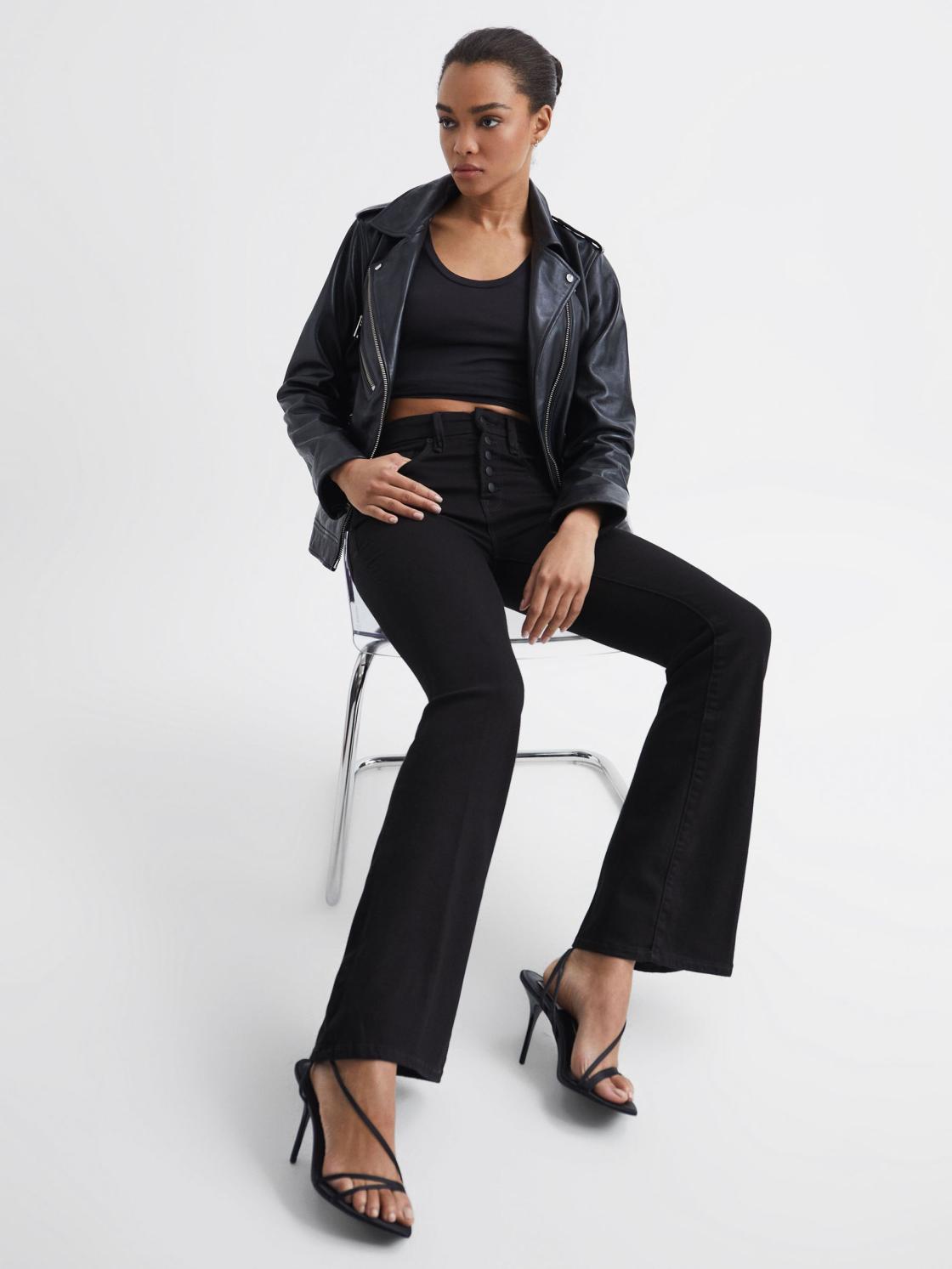 Reiss Jeans | Good American Flared Jeans Black - Women