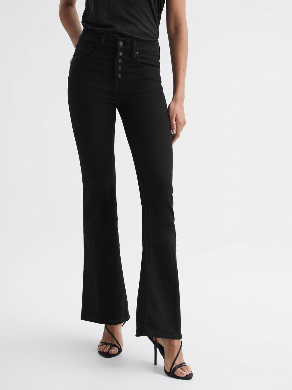 Reiss Jeans | Good American Flared Jeans Black - Women