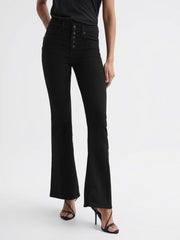 Reiss Jeans | Good American Flared Jeans Black - Women