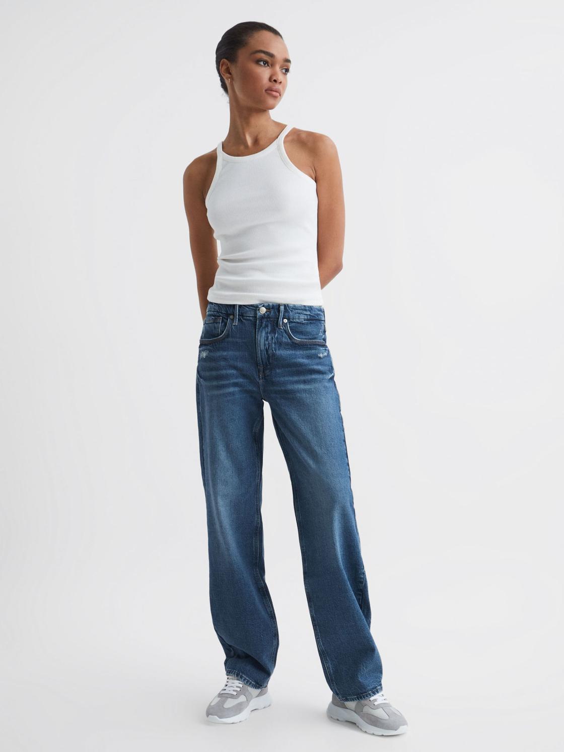 Reiss Jeans | Good American Good American 90s Fit Jeans Mid Blue - Women