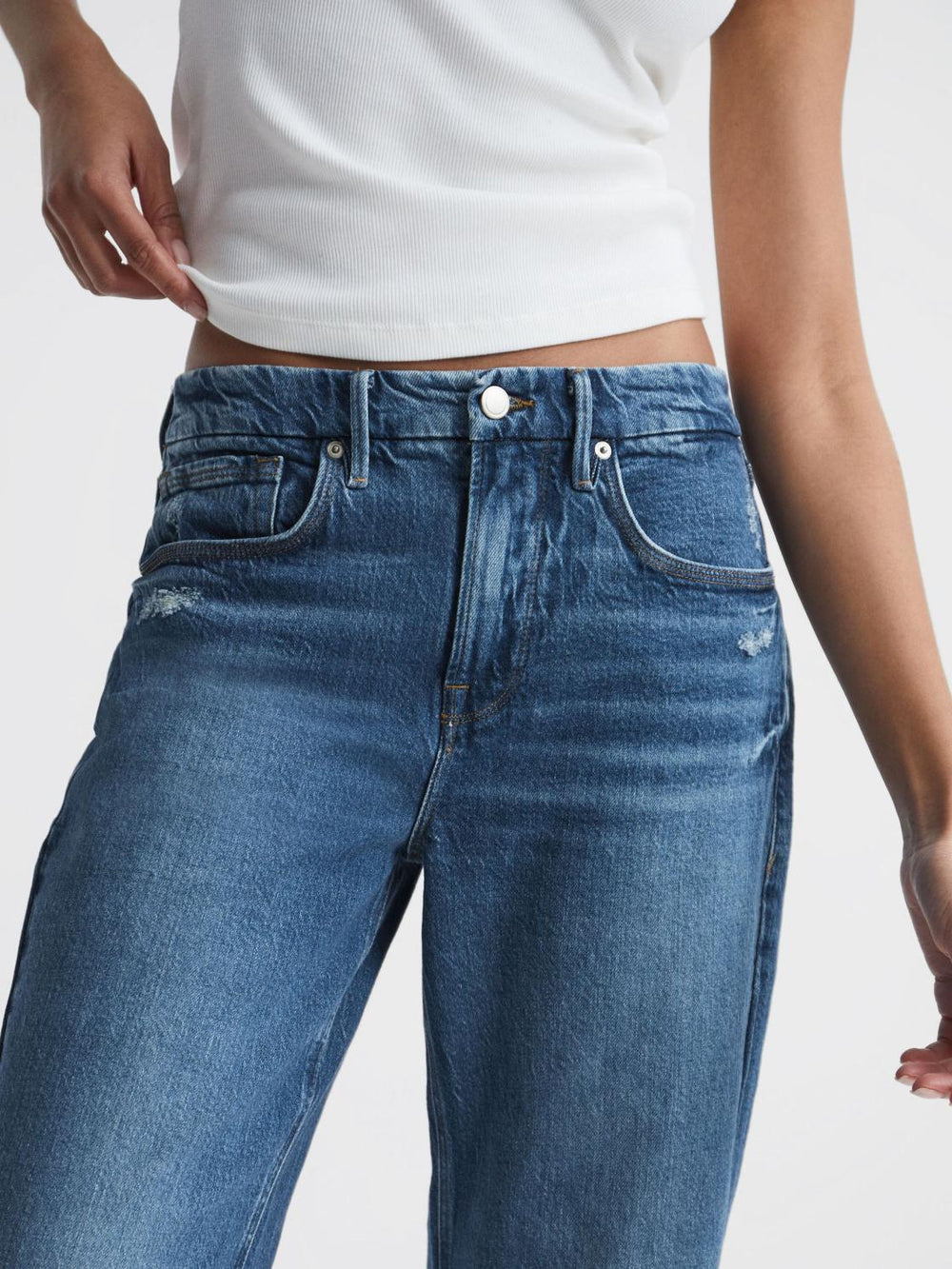 Reiss Jeans | Good American Good American 90s Fit Jeans Mid Blue - Women