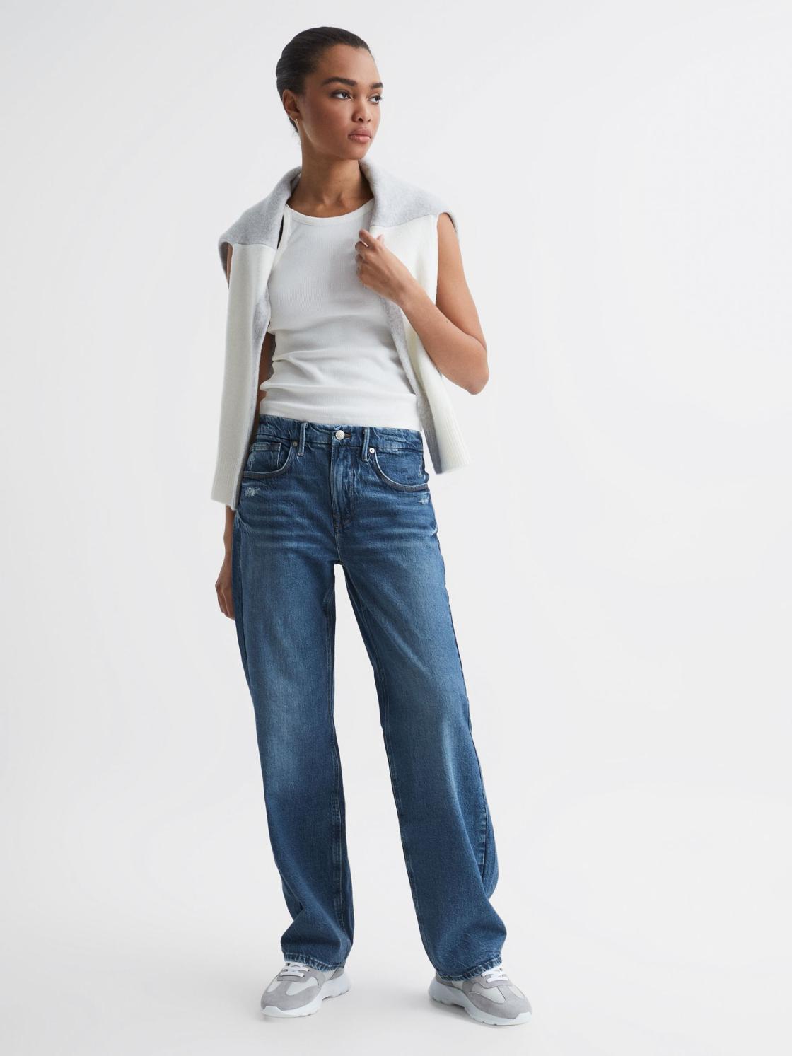 Reiss Jeans | Good American Good American 90s Fit Jeans Mid Blue - Women