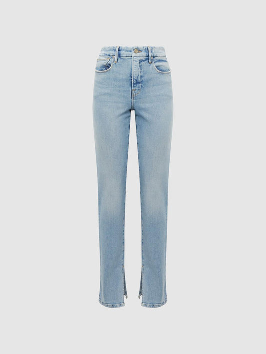 Reiss Jeans | Good American High Rise Inseam Split Jeans Mid Blue - Women
