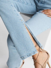 Reiss Jeans | Good American High Rise Inseam Split Jeans Mid Blue - Women