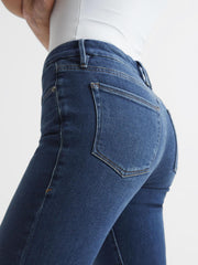 Reiss Jeans | Good American Mini Good Legs Crop Bootleg Jeans Dark Blue - Women