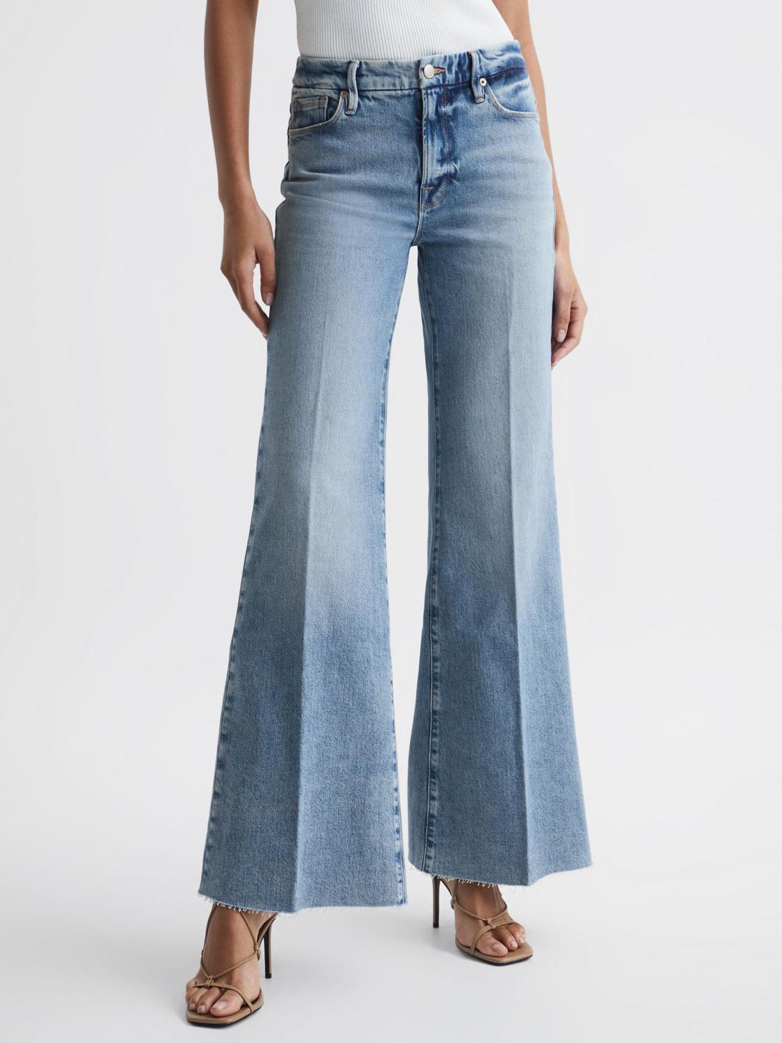 Reiss Jeans | Good American Palazzo Jeans Mid Blue - Women