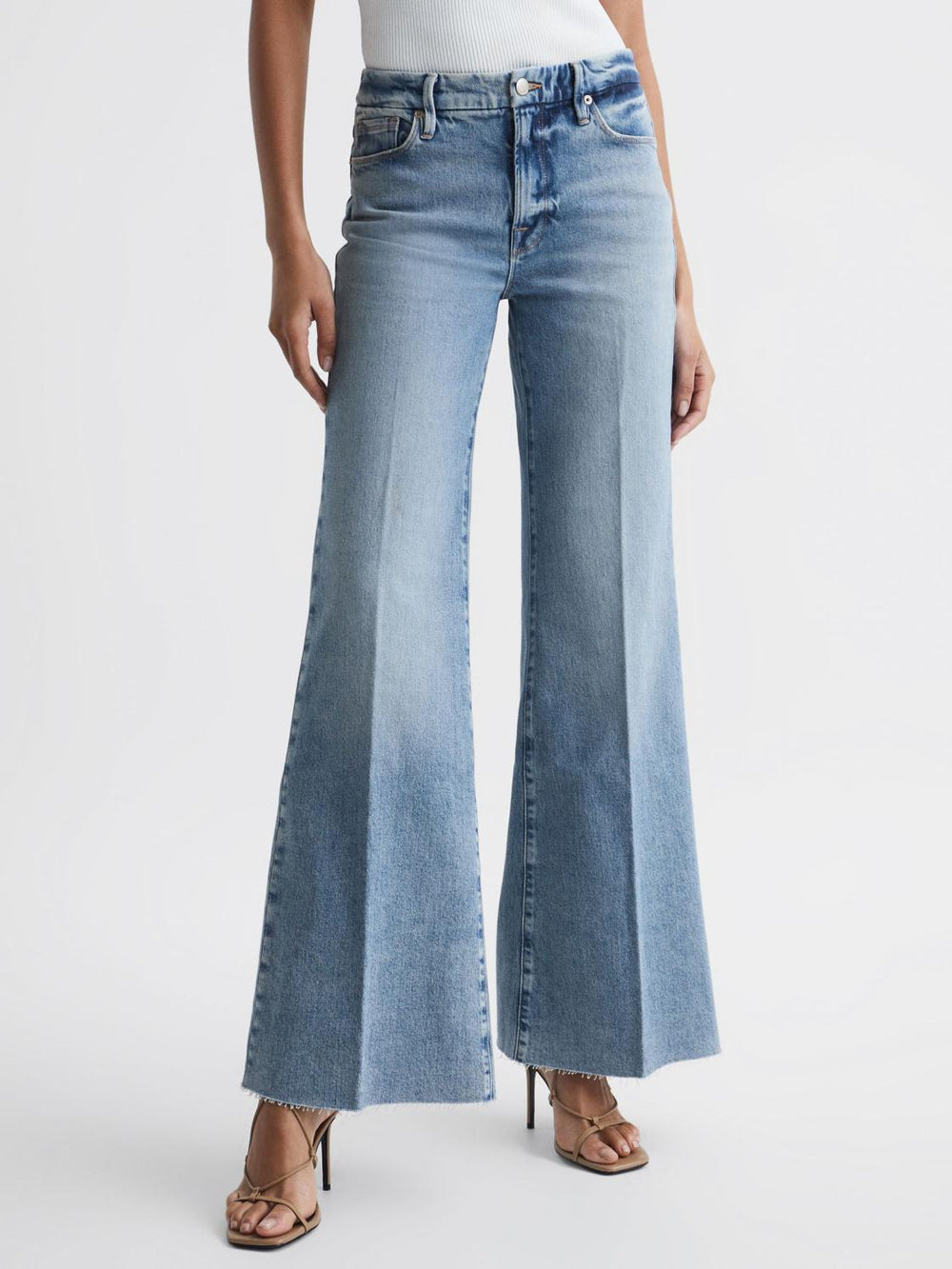 Reiss Jeans | Good American Palazzo Jeans Mid Blue - Women